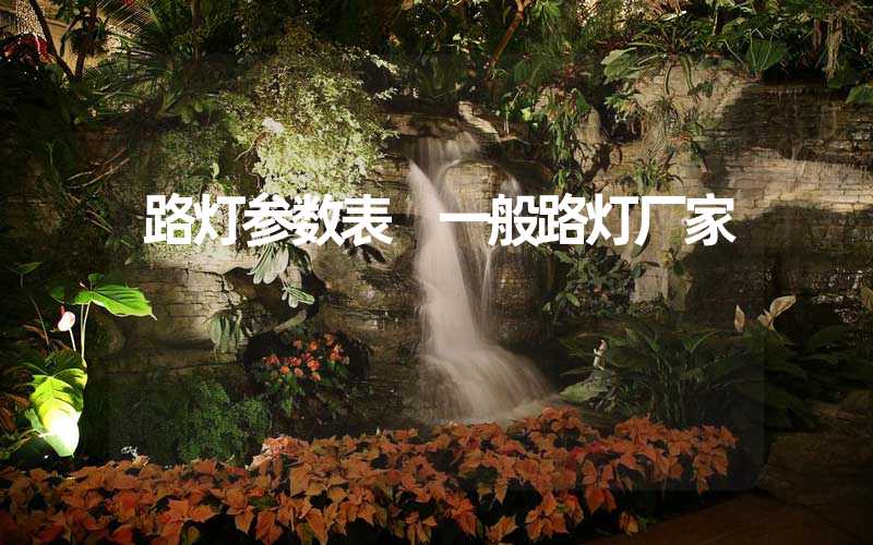 路灯参数表 一般路灯厂家
